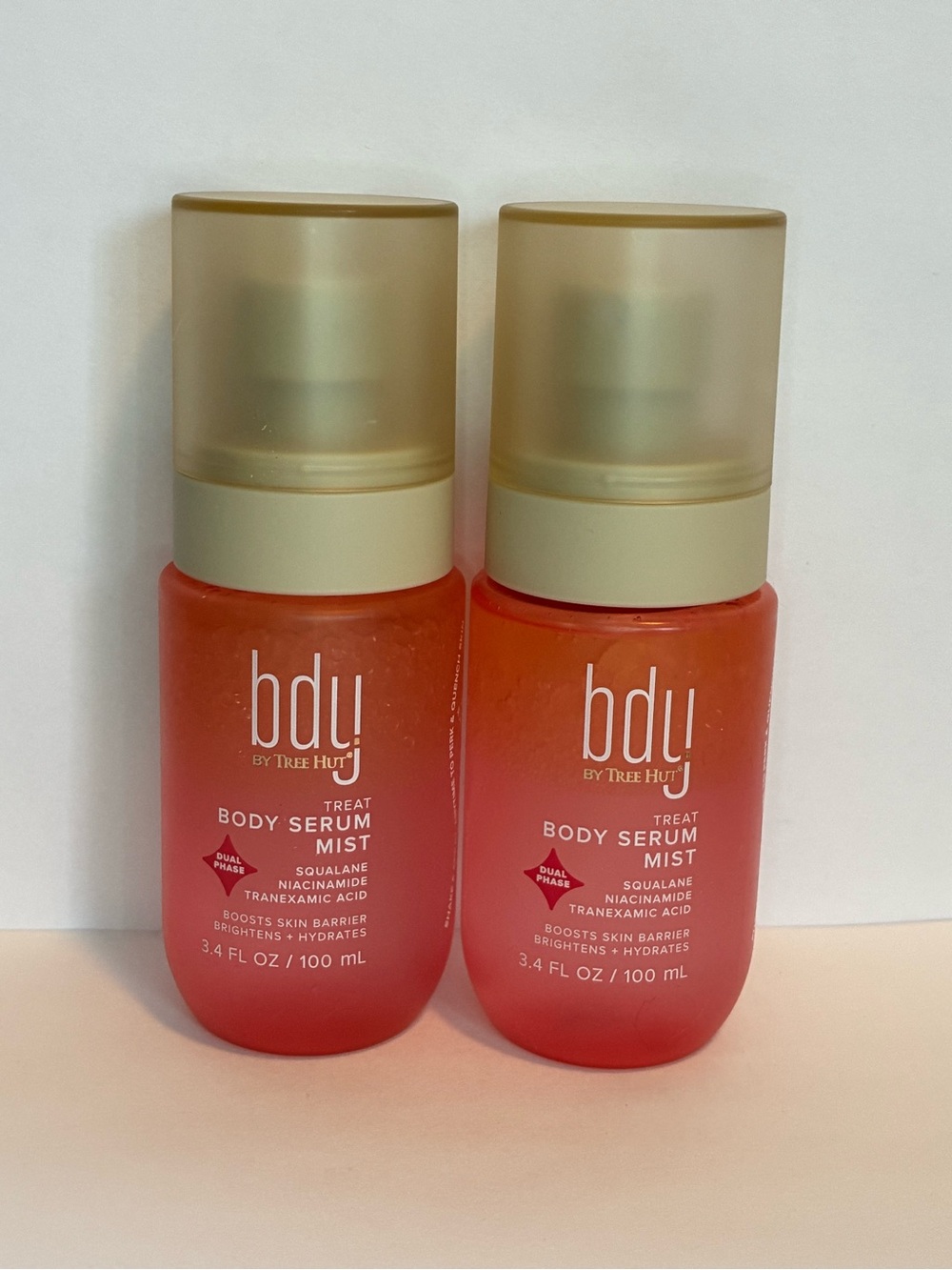 2x bdy by Tree Hut Body Serum Mist w Squalene Niacinamide Boost Skin Barrier NEW